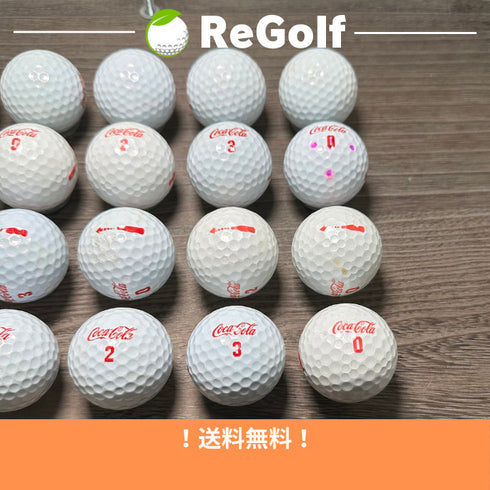 【中古】 ロストボール コカコーラ ゴルフボール パールホワイト 20球 ACランク ゴルフボール リゴルフ